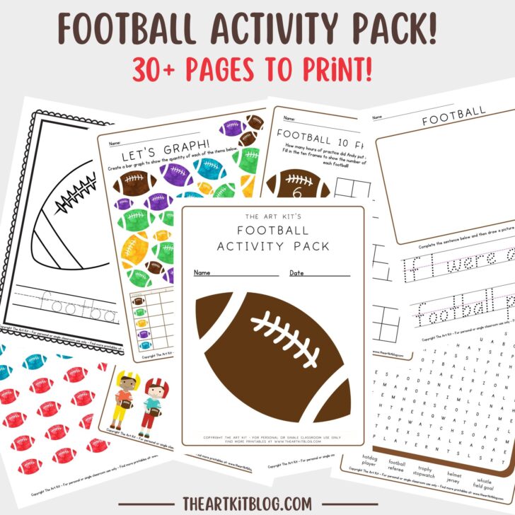 Football Activities and Free Printables for Kids - The Art Kit