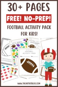 HUGE Football FREEBIE! Printable 30+ Page Football Activity Pack for ...