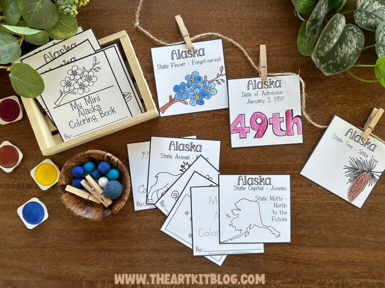 mini alaska 50 states coloring pages printable book the art kit 5