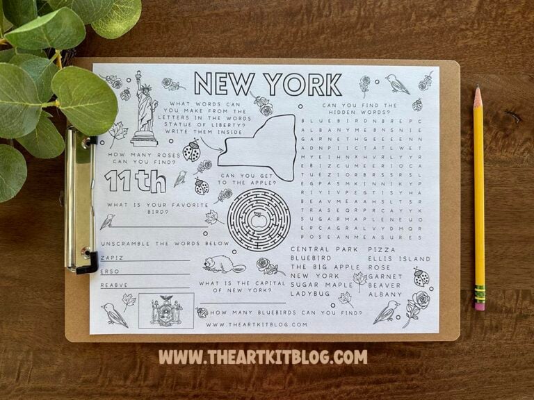 new york placemat activity sheet printable_the art kit 2