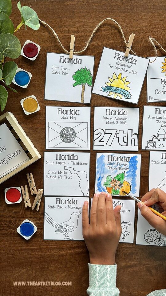 Mini Florida Coloring Pages {FREE Printables!} - The Art Kit