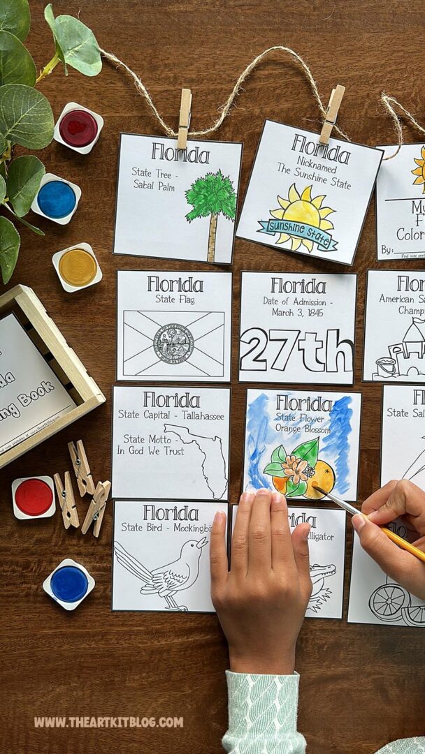 Mini Florida Coloring Pages {FREE Printables!} - The Art Kit