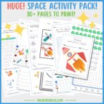 HUGE Space FREE Printable 30+ Page Activity Pack for Kids - The Art Kit