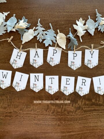 Happy Winter Banner FREE Printable! - The Art Kit