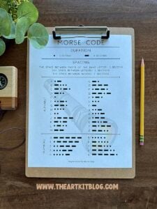 Morse Code Printable FREE! - The Art Kit