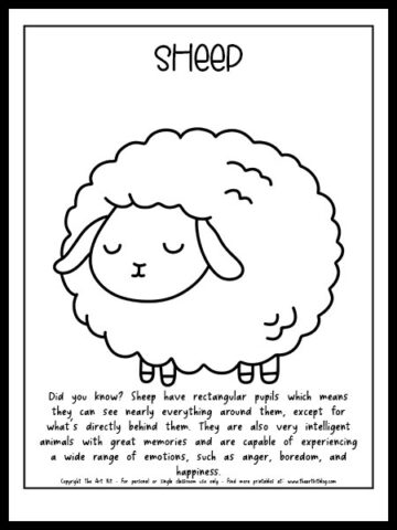 Baby Sheep Coloring Page FREE Printable! - The Art Kit