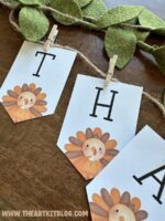Thankful Banner FREE Printable - The Art Kit