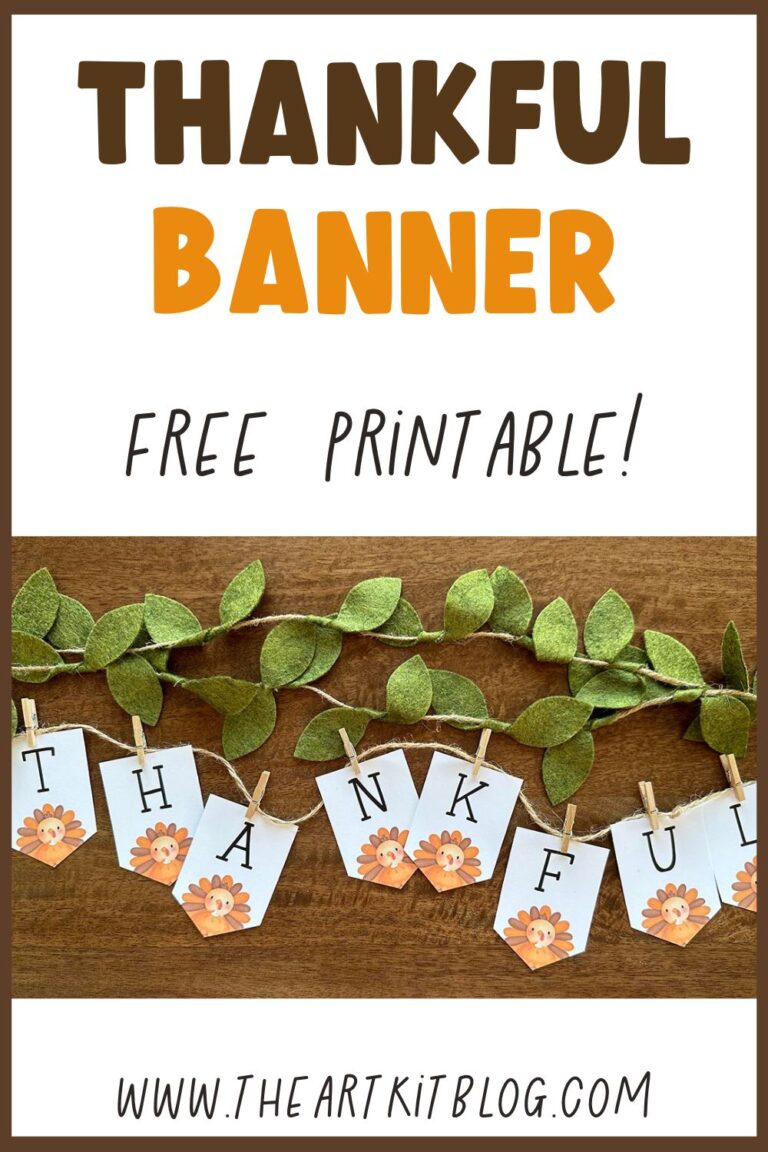 Thankful Banner FREE Printable - The Art Kit