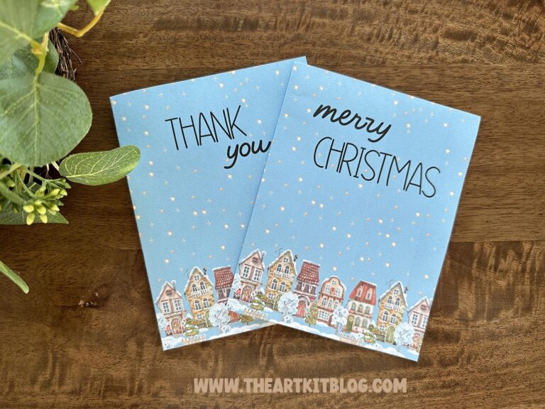 christmas greeting card thank you the art kit 2