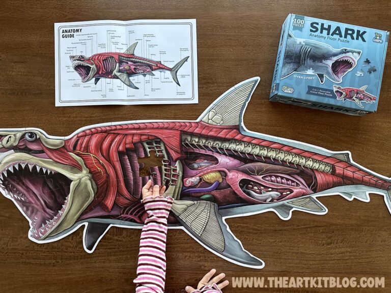 genius games junior floor puzzle shark educational kids the art kit 1