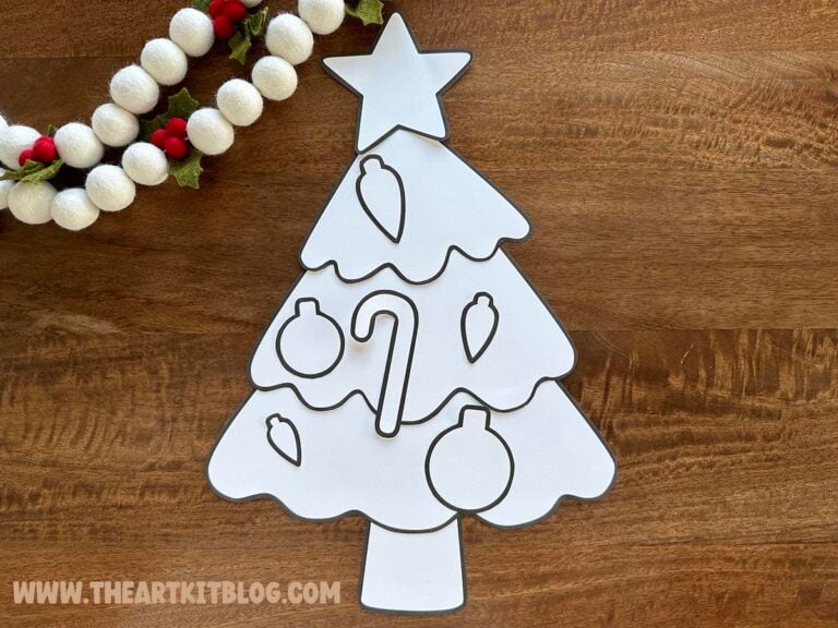 giant christmas tree paper craft decorate preschool printable the art kit 2