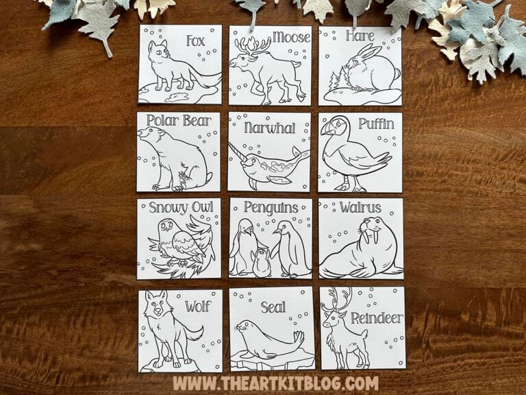 mini arctic animals coloring pages book printable kids the art kit 2