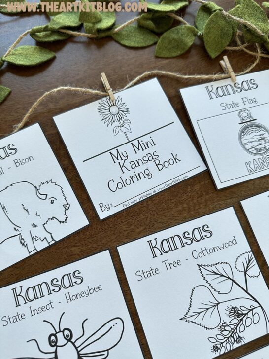 Mini Kansas Coloring Pages for the 50 States (FREE Printables!) - The ...