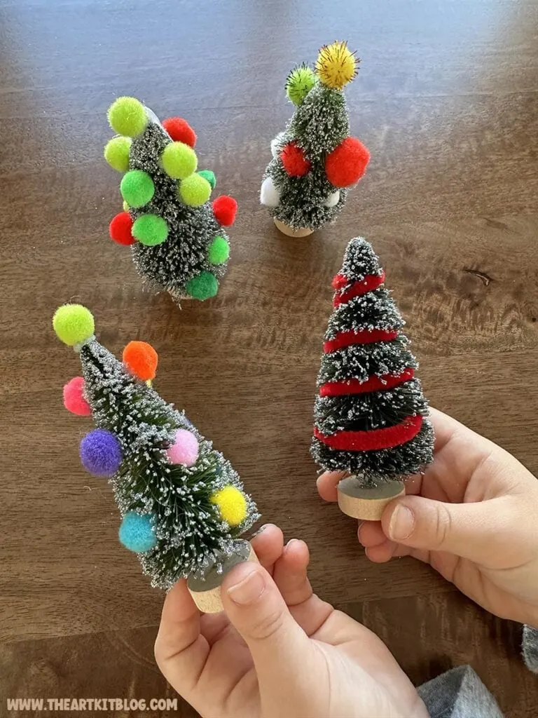 pom pom christmas tree craft the art kit blog 3