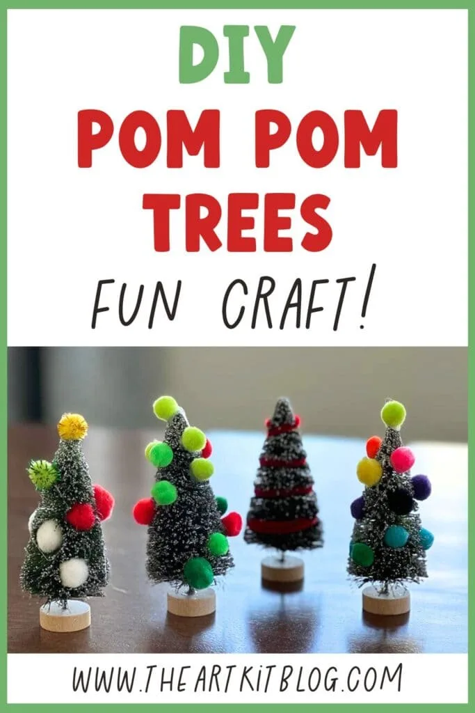 pom pom christmas tree craft the art kit blog 3