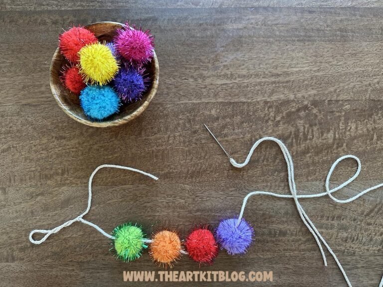 pom pom garland diy make your own the art kit blog 5