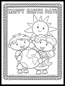 coloring pages - happy earth day coloring page kids printable th - The ...