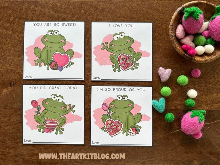 mini lunch box notes valentines day frogs printable the art kit 3