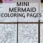 mini mermaid coloring pages printable book kids the art kit 6 1