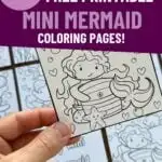 mini mermaid coloring pages printable book kids the art kit 6
