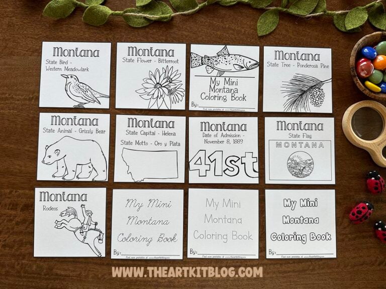 montana mini coloring pages 50 states printable kids the art kit 3