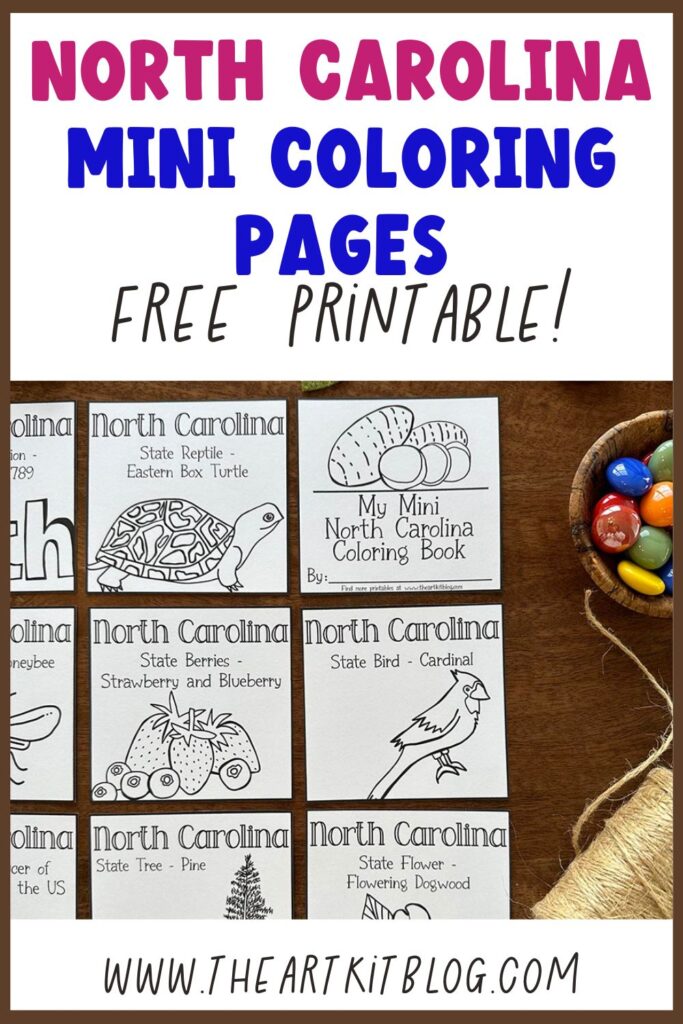 north carolina mini 50 states coloring pages book printable the art kit blog