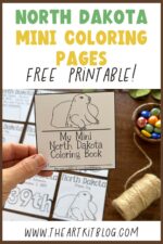 Mini North Dakota Coloring Pages USA 50 States {FREE Printable!} - The ...