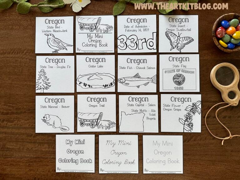 oregon mini coloring pages 50 states printable kids the art kit 1
