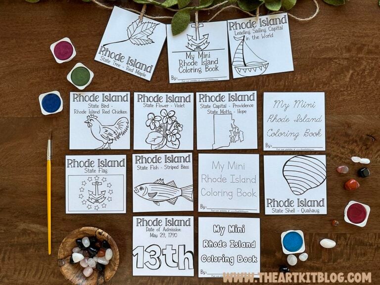 rhode island mini coloring pages 50 states printable kids the art kit 6