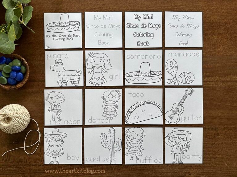 mini cinco de mayo coloring pages book the art kit printable 3