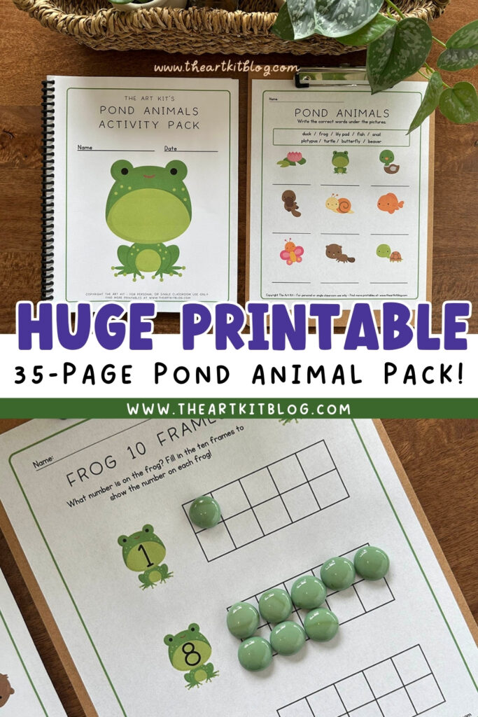 HUGE Pond Animals 35-Page Activity Pack for Kids - FREE Printable ...