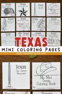 texas mini coloring pages free printables the art kit