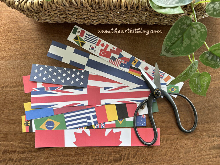 Flags of the World Paper Chains - FREE Printable! - The Art Kit