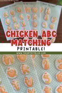 chicken alphabet busy book letter matching printable_the art kit