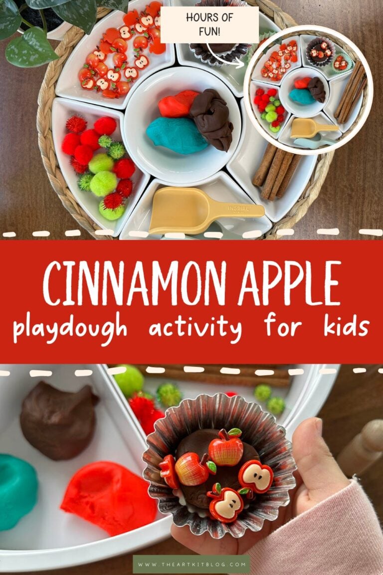 cinnamon apple playdough kids activity