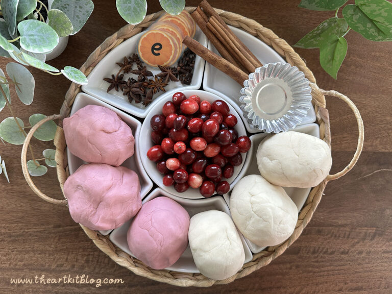 how to make cranberry playdough