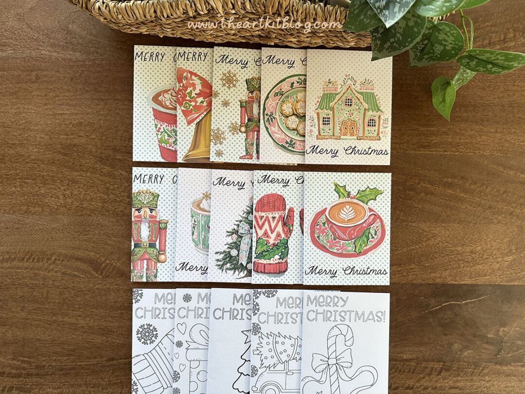 21 Merry Christmas Greeting Cards - FREE Printable - The Art Kit