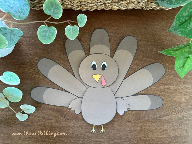 turkey printable paper craft 4