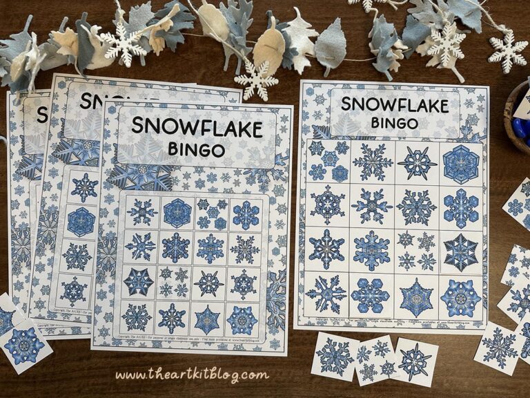 snowflake bingo printable The Art Kit 1