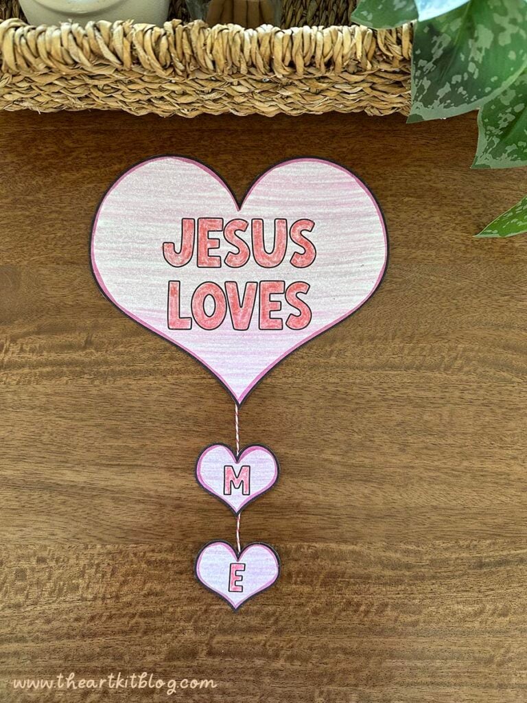 Jesus loves me paper craft mobile printable 11