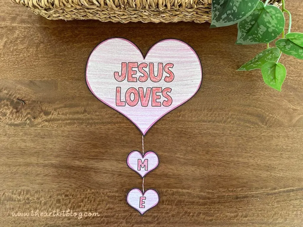 Jesus loves me paper craft mobile printable 11
