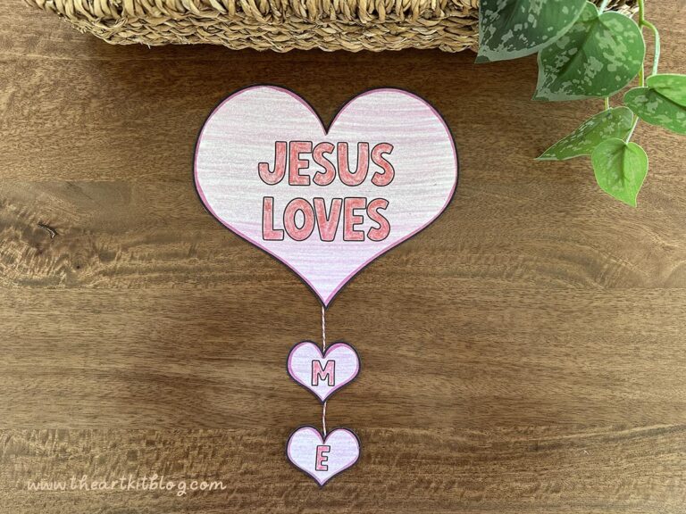 FREE Printable Jesus Loves Me Paper Craft for Kids - The Art Kit
