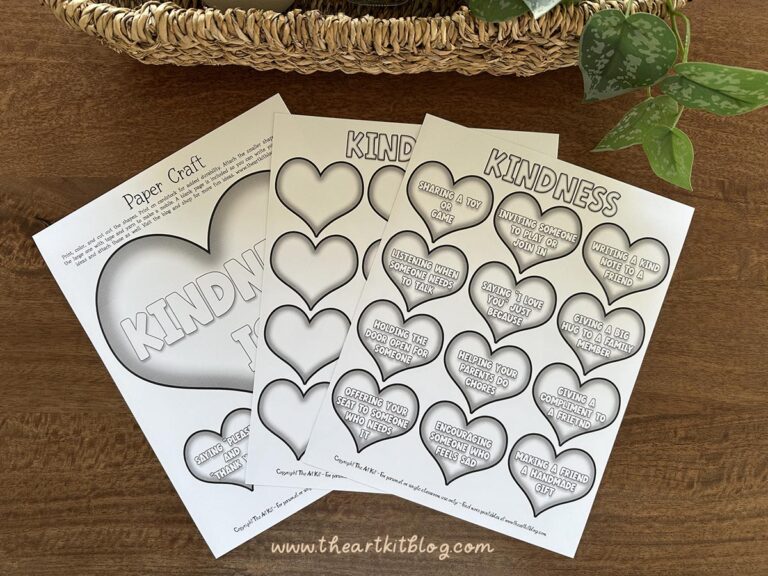 Kindness Is ... Paper Craft with Free Printable Template!
