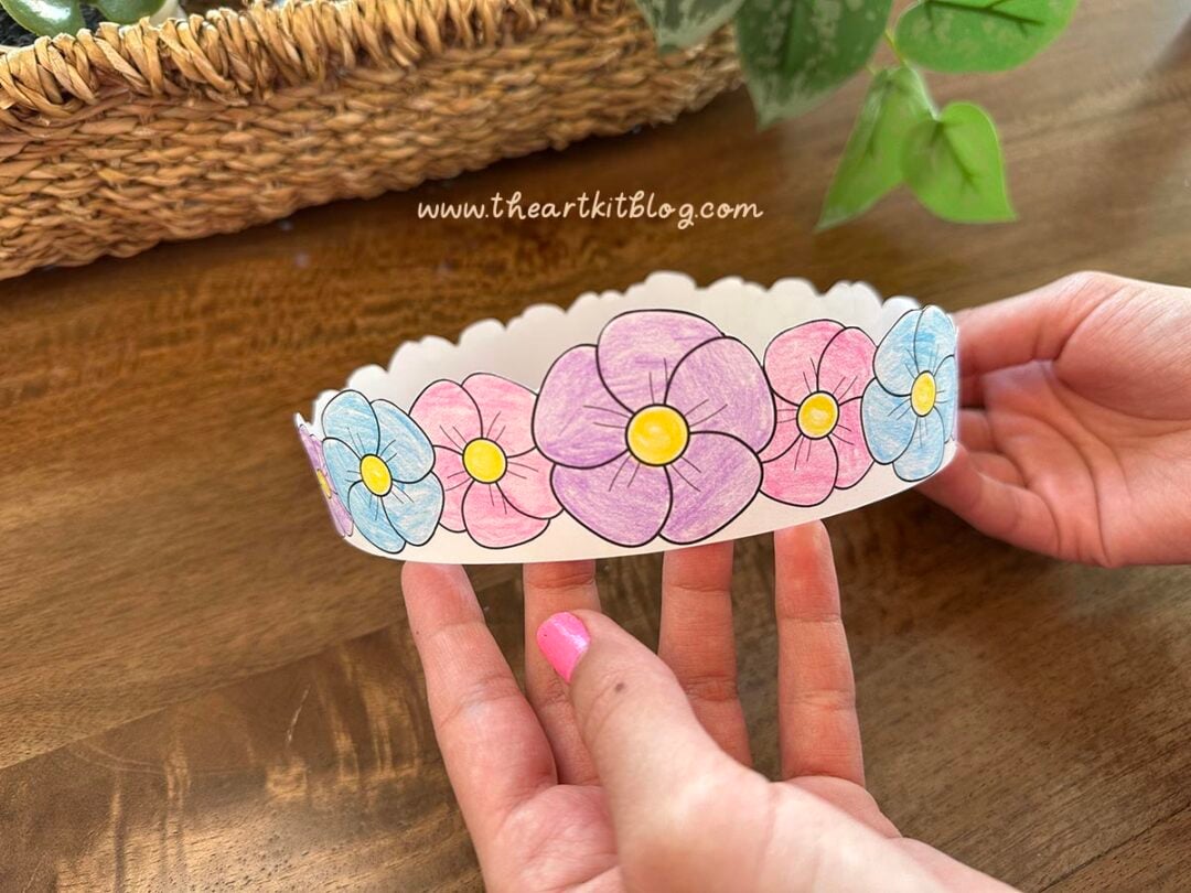 Flower Paper Crown (Free Printable) The Art Kit