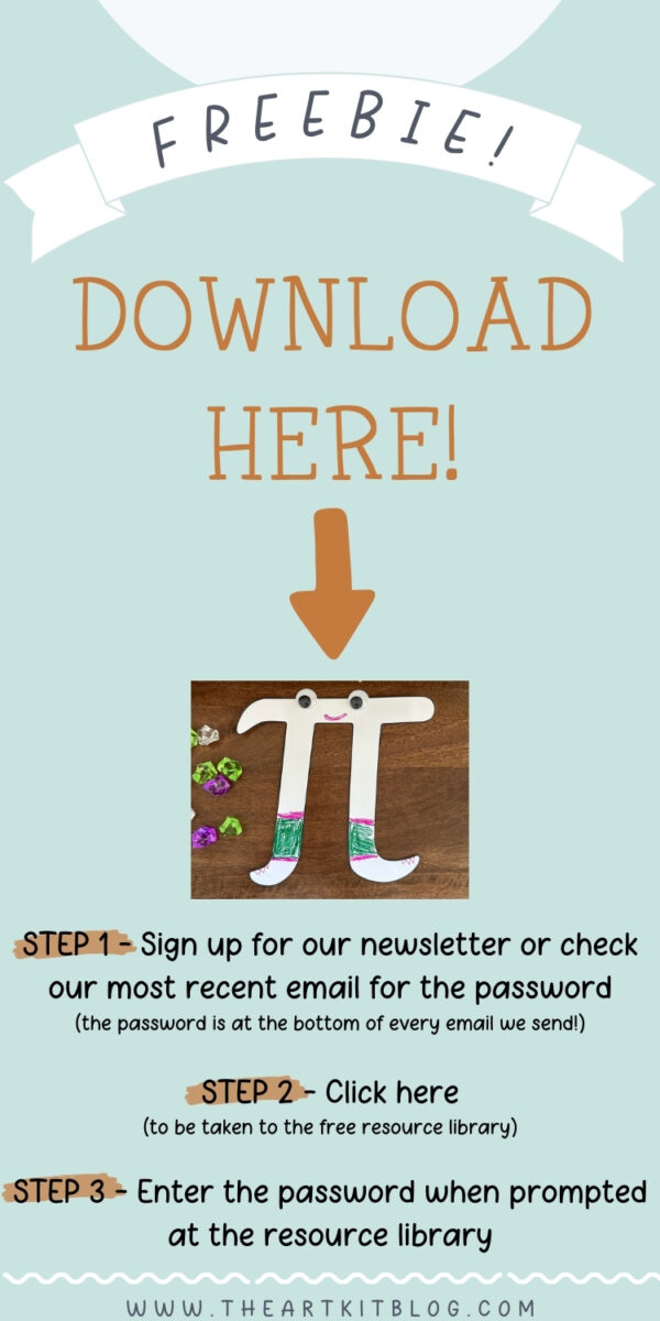 how to download free printable pi day paper craft - The Art Kit