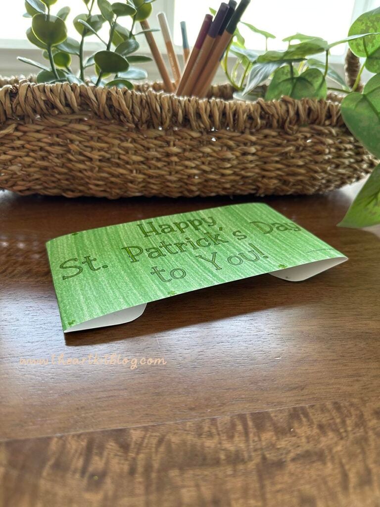 st. patricks day accordion card black white printable 10