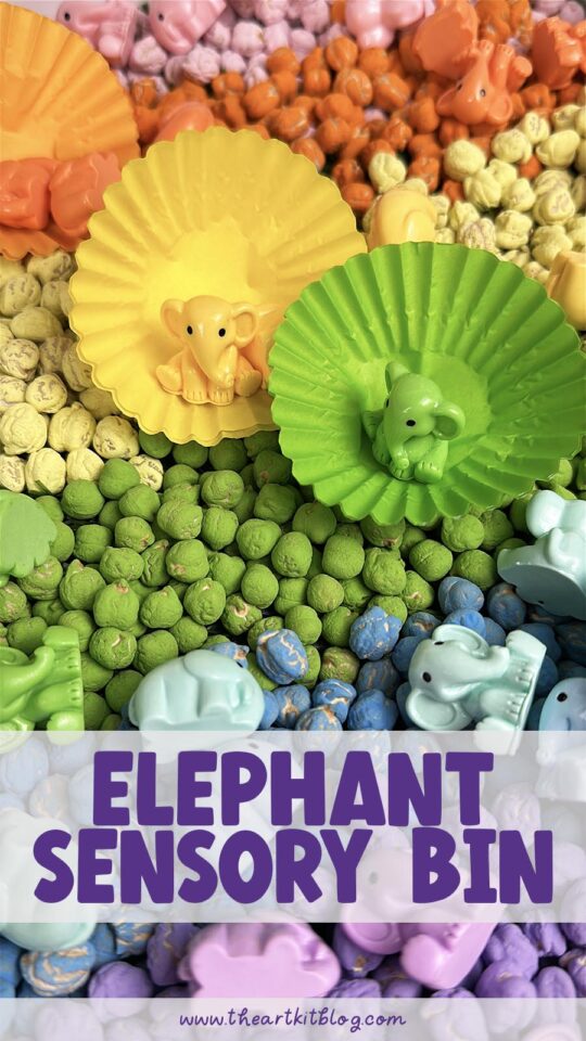 Sensory Elephant Pattern Elephant Sensory Bin - The Art Kit