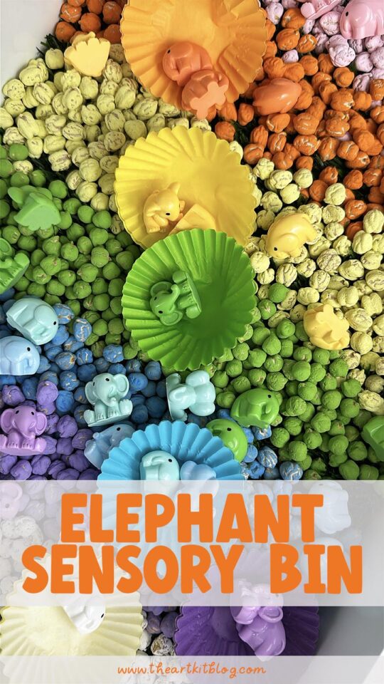 Sensory Elephant Pattern Elephant Sensory Bin - The Art Kit