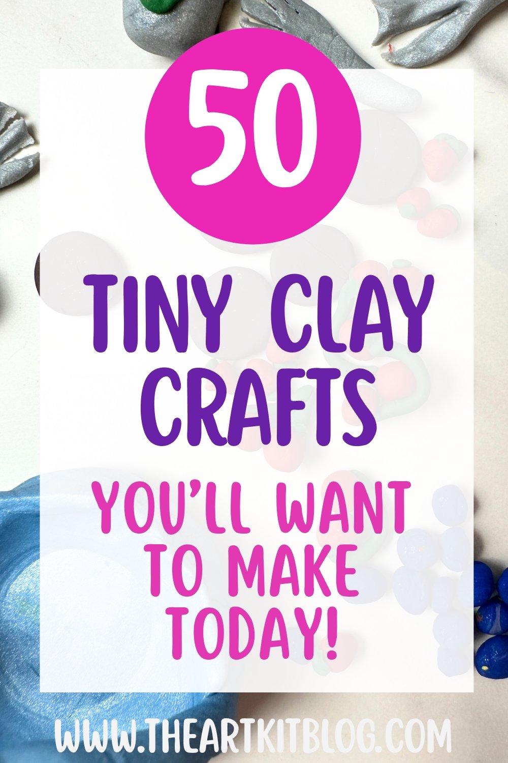 tiny clay crafts for kids and adults – mini animals, food charms, and gifts