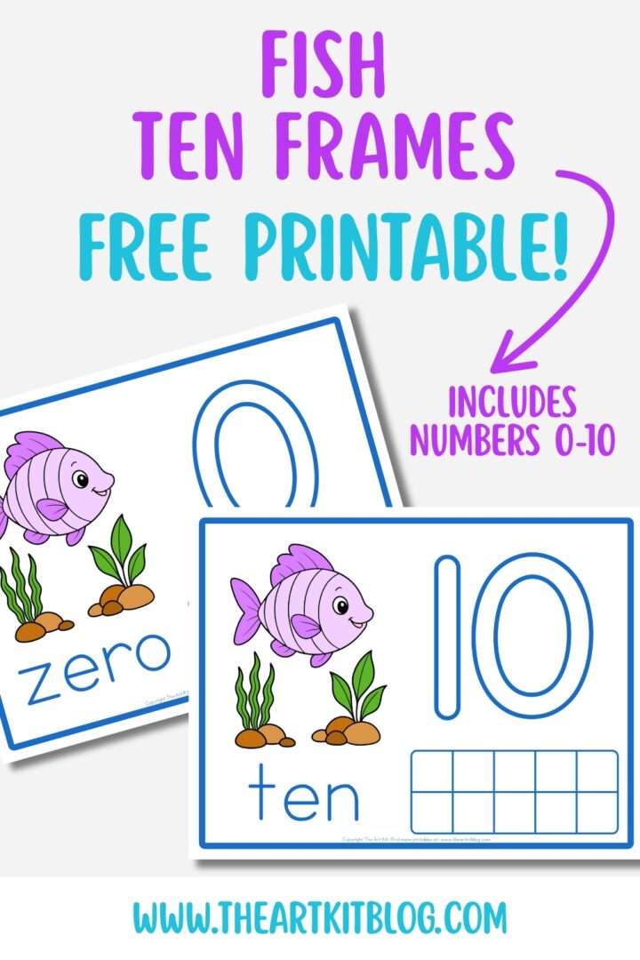 fish-ten-frames-printable-kids-math - The Art Kit